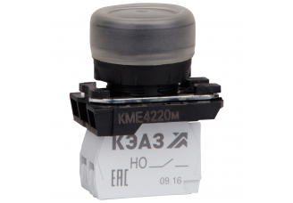 Кнопка КМЕ4220м-черный-2но+0нз-цилиндр-IP65-КЭАЗ