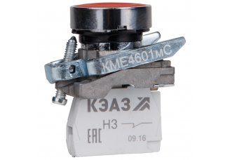 Кнопка КМЕ4601мС-красный-0но+1нз-цилиндр-IP65-КЭАЗ