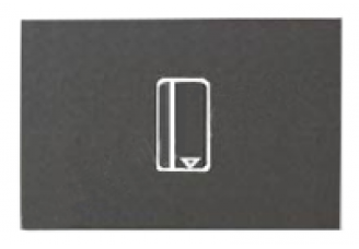 Выключатель карточный 2 мод. 16А 250В с подсвет.задерж на отключ. антрацит Zenit