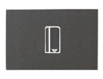 Выключатель карточный 2 мод. 16А 250В с подсвет.задерж на отключ. антрацит Zenit