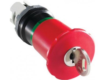 Кнопка MPEK4-11R "ГРИБОК" с фиксацией с ключом 71