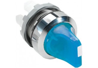 Переключатель M2SS3-21L (короткая ручка) синий 2-х позиционный с подсветкой (только корпус) 45# с во