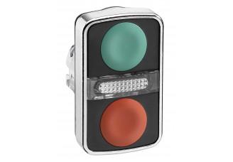 ГОЛОВКА КНОПКИ ДВОЙНАЯ БЕЗ МАРКИР + LED
