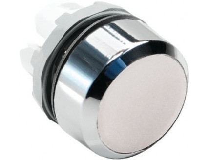 Кнопка MP1-20W белая (только корпус) с надписью *R* без подсветк и без фиксации