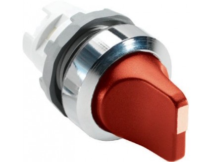 Переключатель M2SS3-20R (короткая ручка) красный 2-х позиционный без подсветки (только корпус) 45# с