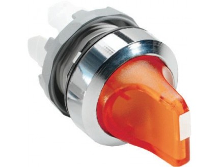 Переключатель M2SS3-21R (короткая ручка) красный 2-х позиционный с подсветкой (только корпус) 45# с