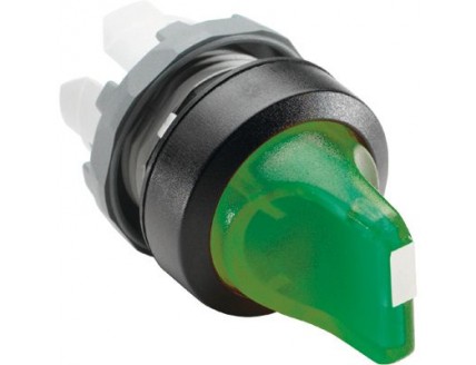 Переключатель M3SS1-11G (короткая ручка) зеленый 3-х позиционный с подсветкой только корпус) с фикса