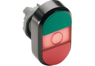 Кнопка двойная MPD3-11R (зеленая/красная) красная линза с тексто м (ON/OFF)