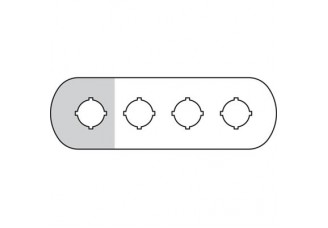 Шильдик MA6-1008 (4 места (1 желт)) для пластикового кнопочногопоста