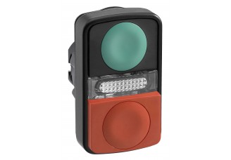 ГОЛОВКА КНОПКИ ДВОЙНАЯ БЕЗ МАРКИР + LED