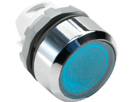 Кнопка синяя MP2-21L (только корпус) с фиксацией с подсветкой