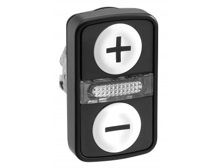 ГОЛОВКА КНОПКИ ДВОЙНАЯ С МАРКИРОВК + LED
