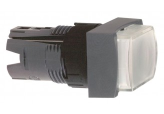 КНОПКА ПРЯМОУГОЛЬНАЯ С ПОДСВЕТКОЙ, БЕЛАЯ