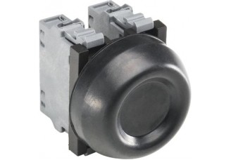 Кнопка c черным резиновым колпачком KP6-40B с монтажной колодкой IP66