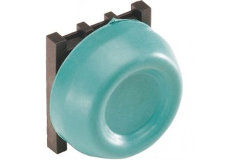 Кнопка c зеленым резиновым колпачком KP6-40G с монтажной колодкой IP66