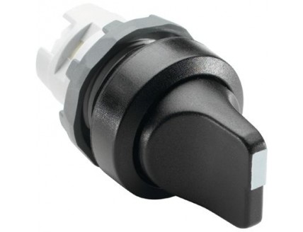 Переключатель M3SS2-10B (короткая ручка) черный 3-х позиционный без подсветки (только корпус) с возв