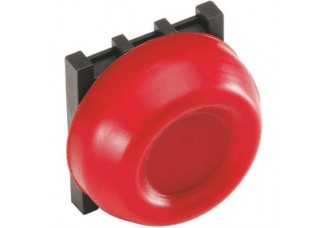 Кнопка c красным резиновым колпачком KP6-40R с монтажной колодкой IP66