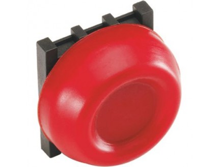 Кнопка c красным резиновым колпачком KP6-40R с монтажной колодкой IP66