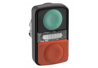 ГОЛОВКА КНОПКИ ДВОЙНАЯ БЕЗ МАРКИР + LED