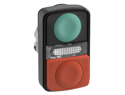 ГОЛОВКА КНОПКИ ДВОЙНАЯ БЕЗ МАРКИР + LED