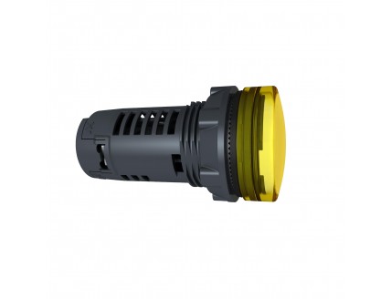 СИГН. ЛАМПА, МОНОЛИТ., LED, 230В, ЖЕЛТАЯ