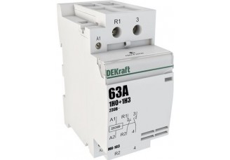 Модульный контактор 1НО+1НЗ 63А 230В МК-103 DEKraft
