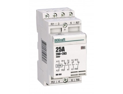 Модульный контактор 2НО+2НЗ 16А 230В МК-103 DEKraft