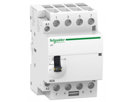 Модульный контактор iCT 40А 240В 4НО с ручн. упр. Schneider Electric