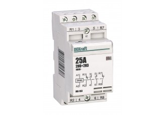 Модульный контактор 2НО+2НЗ 20А 230В МК-103 DEKraft