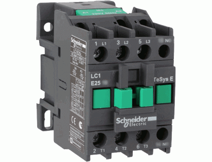 Контактор Schneider Electric TeSys E трехполюсный 25А, катушка 220В, 1но