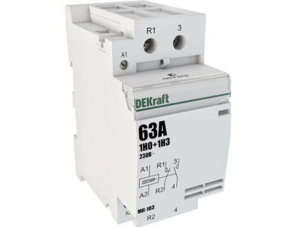 Модульный контактор 1НО+1НЗ 40А 230В МК-103 DEKraft