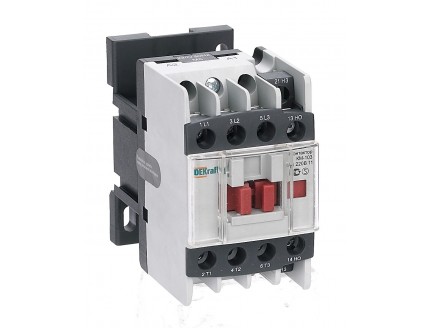 Контактор 12А 220В АС3 1НО+1НЗ КМ-103 DEKraft
