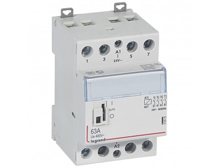 Силовое реле 4-пол 63А 4НО 24V рук. CX3 Legrand