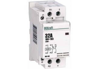 Модульный контактор 1НО+1НЗ 32А 230В МК-103 DEKraft