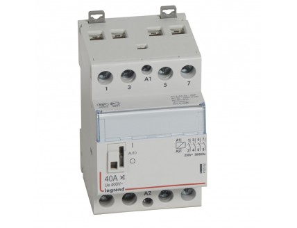 Силовое реле 4-пол. 40А 4НО 230V малошумн. с рук. CX3 Legrand