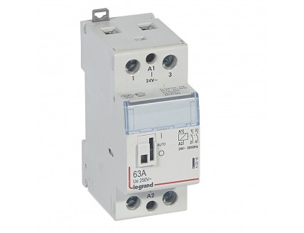 Силовое реле 2-пол 63А 2НО 24V рук. CX3 Legrand