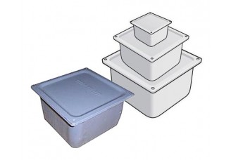 Коробка распределительная протяжная металлическая с крышкой 100х100х80 мм
