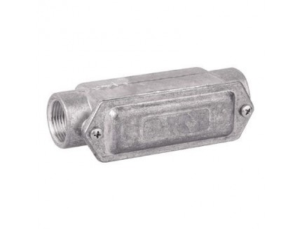 Коробка протяжная алюминиевая, 2 ввода 180°, М40х1,5 ,IP55,171х62х71мм