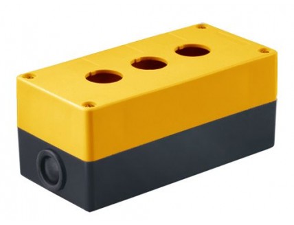 Корпус КП103 для кнопок 3места желтый TDM
