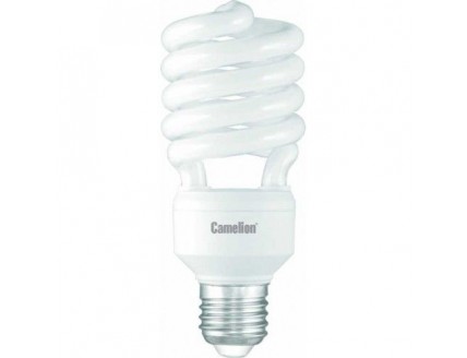 Лампа люминесцентная энергосберегающая Е27 30Вт спираль 10000ч. Дневного света 230В Camelion