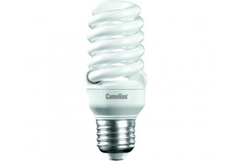 Лампа люминесцентная энергосберегающая Camelion Е27 20Вт "миниспираль" 10000 ч. дневного света теплый пуск 230