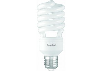 Лампа люминесцентная энергосберегающая Camelion Е27 30Вт "спираль" 10000 ч. холодный белый теплый пуск 230В