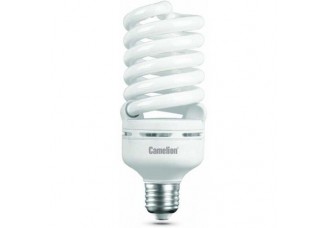 Лампа люминесцентная энергосберегающая Е27 35Вт миниспираль 10000 часов холодно-белая 230В Camelion
