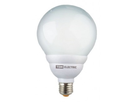 Лампа энергосберегающая КЛЛ-GL-15 Вт-2700 К–Е27 TDM