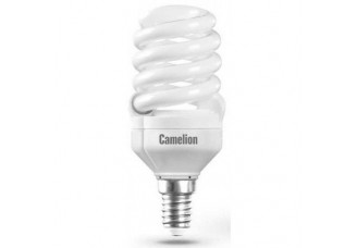 Лампа люминесцентная энергосберегающая Camelion Е14 20Вт "миниспираль" 10000 ч. теплый белый теплый пуск 230В