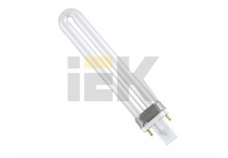 Лампа люминесцентная IEK компактная двухштырьковая G23 "U" 11Вт со стартером теплый белый