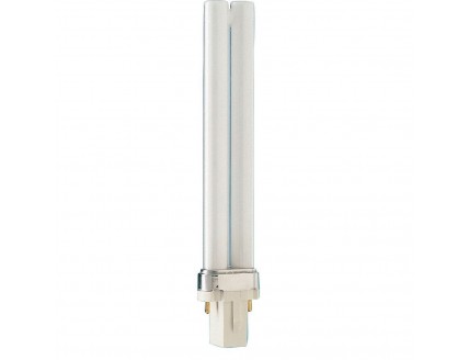 Лампа люминесцентная Philips компактная двухштырьковая G23 "U" 9Вт со стартером теплый белый универсальная