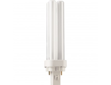Лампа люминесцентная Philips компактная двухштырьковая G24d-1 "2U" 13Вт со стартером нейтрально-белый