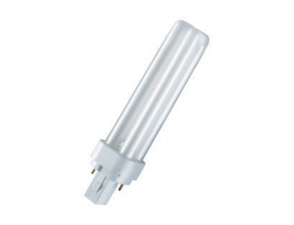 Лампа люминесцентная Osram компактная двухштырьковая G24d-2 "2U" 18Вт со стартером нейтрально-белый