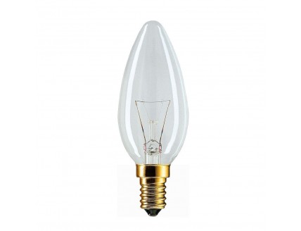 Лампа свеча Е14 накаливания прозрачная 40Вт 230В Philips